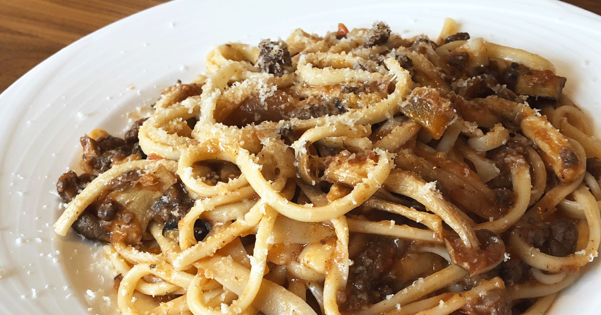 キッチンオリーブ」の氷見牛ボロネーゼパスタ