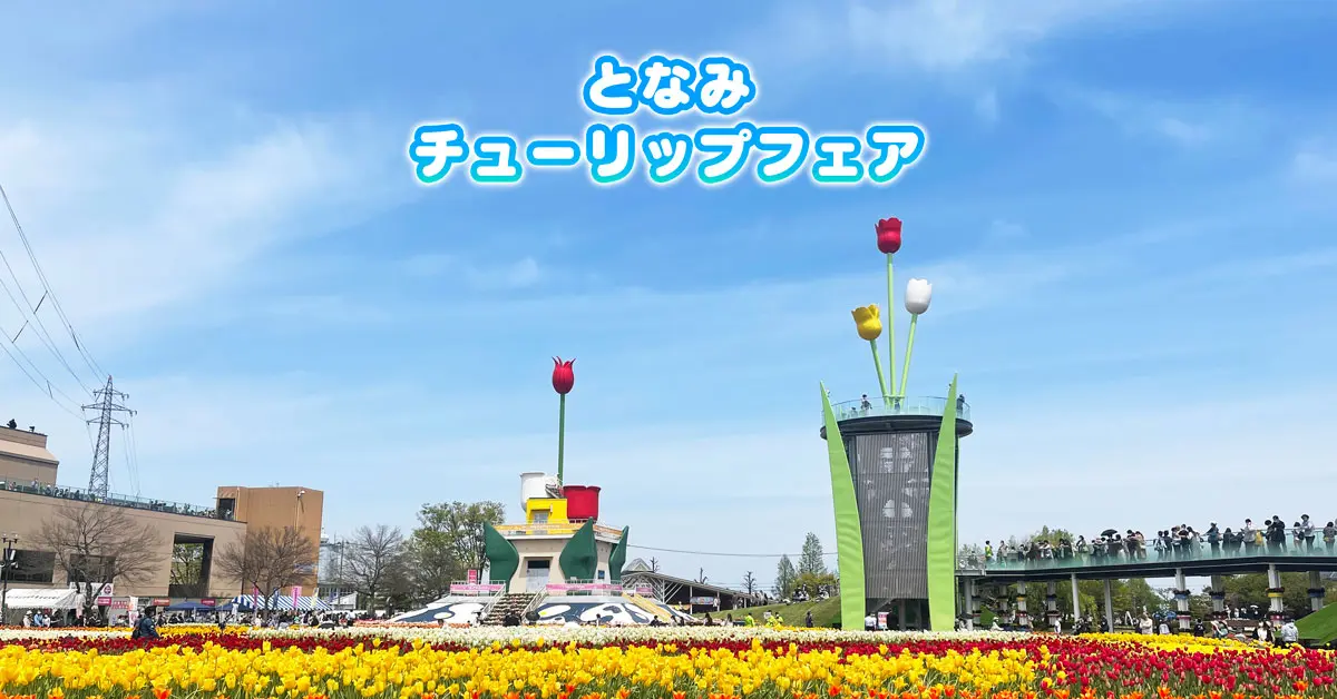 【となみチューリップフェア】新旧チューリップタワー