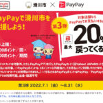 2022年7月富山県滑川市のPayPay20%還元キャンペーンのバナー