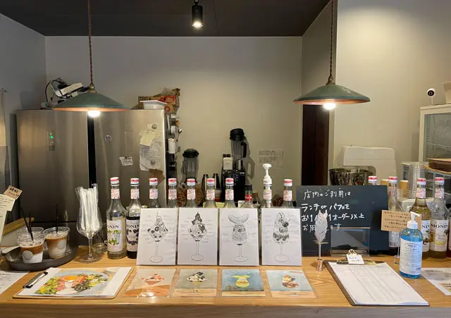 滑川市のお洒落カフェ「hammock cafe Amaca」の注文カウンター