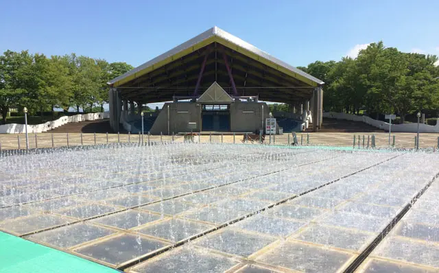 富山県射水市県民公園太閤山ランドの昔の噴水パラダイス