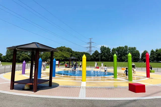 富山県射水市県民公園太閤山ランドの噴水パラダイス