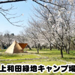 【体験談】上和田緑地キャンプ場で花見キャンプ【予約方法や料金】