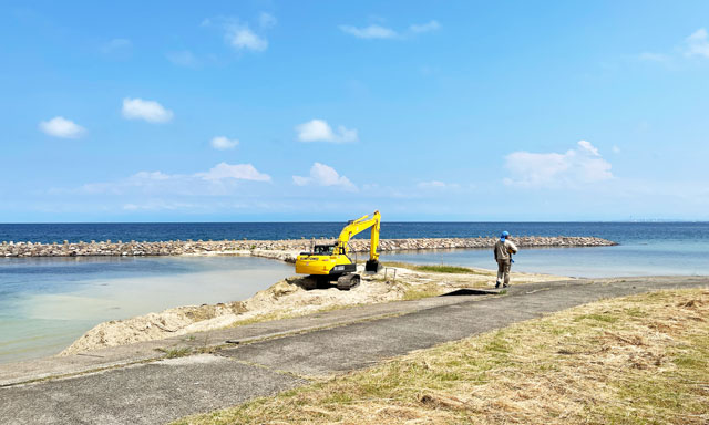 富山県氷見市の小境CCZ海水浴場の整備