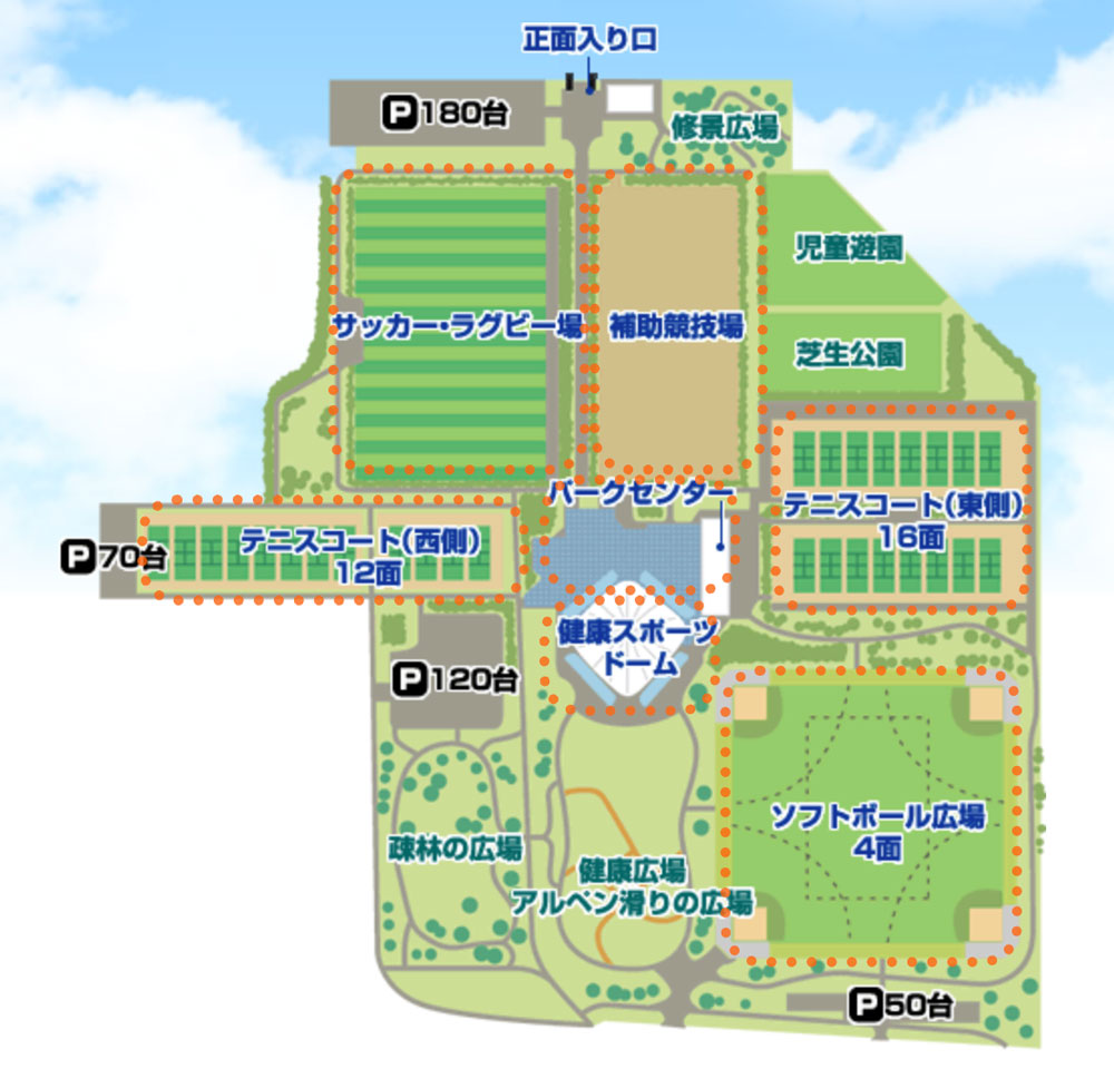 富山県岩瀬スポーツ公園の地図